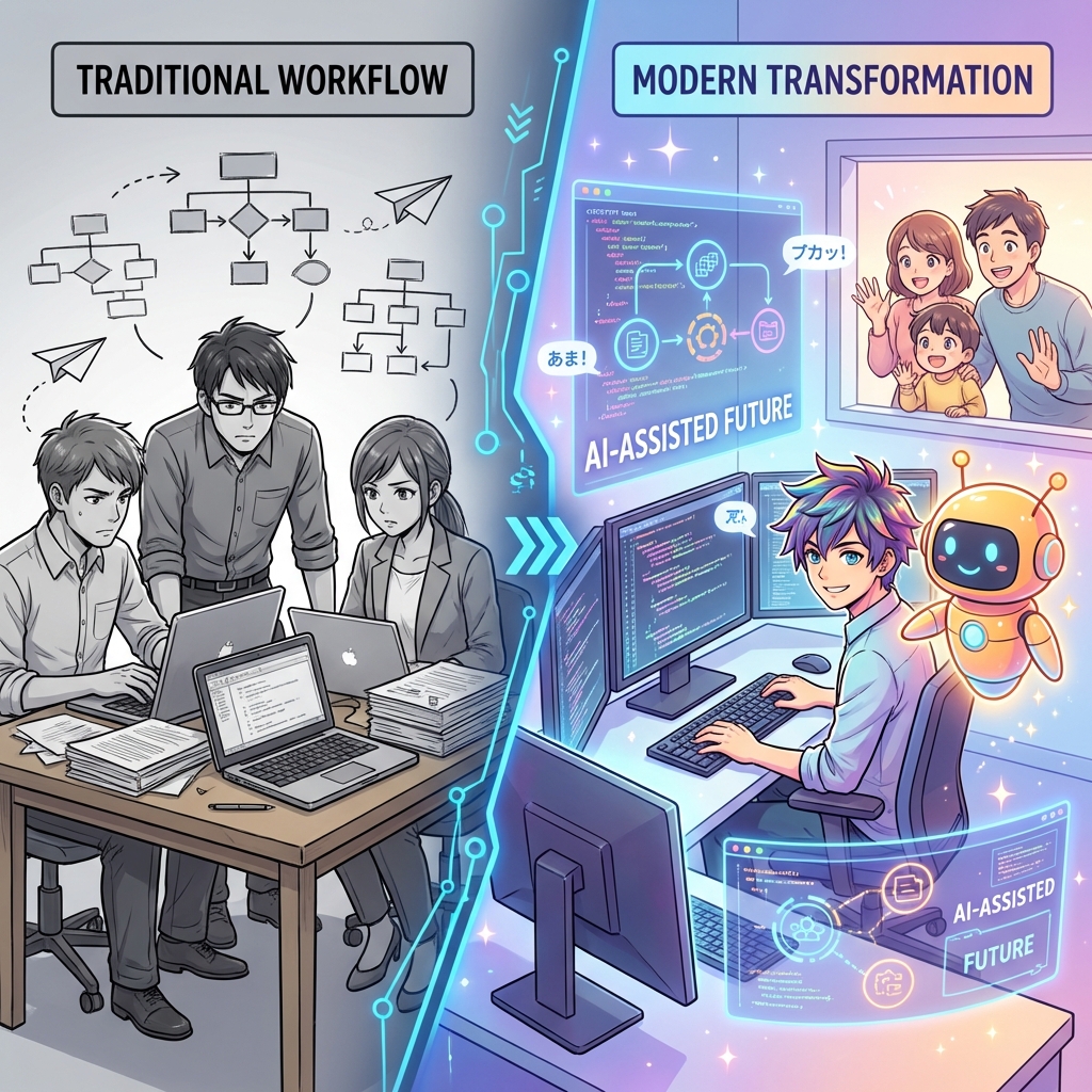 【保護者必見】2026年、エンジニアの働き方が激変！AIで「チーム開発」から「個人×AI」の時代へ