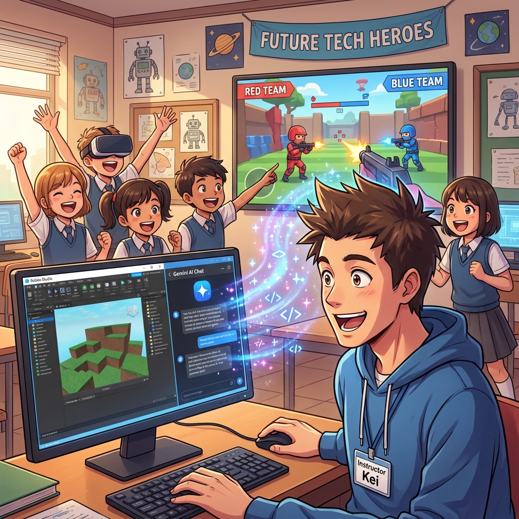 【実録】知識ゼロの元エンジニアが、生成AI(Gemini)と小学生と「RobloxでFPS」を作ってみた結果〜これが本当のバイブコーディング〜